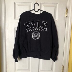 Yale navy crew neck